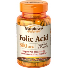  Sundown Naturals Folic Acid  800 mg 100 